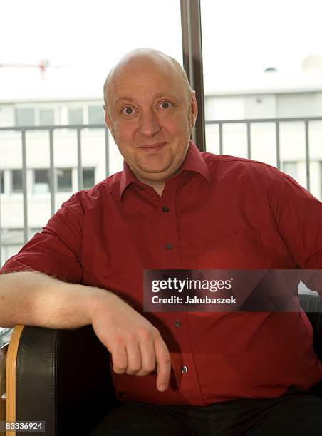 German author and cabaret artist Horst Evers poses during the CD presentation of 'Schwitzen ist, wenn Muskeln weinen' at the Dussmann shopping center...