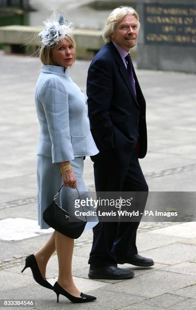 Sir Richard Branson and wife Joan arrive for the Service of Thanksgiving for the life of Diana, Princess of Wales, at the Guards' Chapel, London....