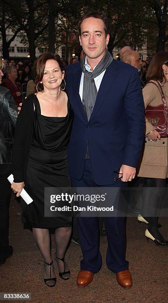 Director Sharon Maguire and actor Matthew Macfadyen arrives at the BFI 52nd London Film Festival European Premiere of Incendiary in Leicester Square...