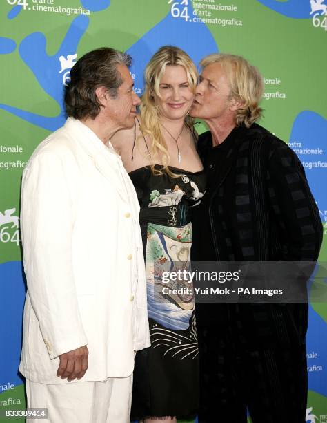 Edward James Olmos, Daryl Hannah and Rutger Hauer during a photocall for the film 'Blade Runner: The Final Cut', at the Venice Film Festival in...