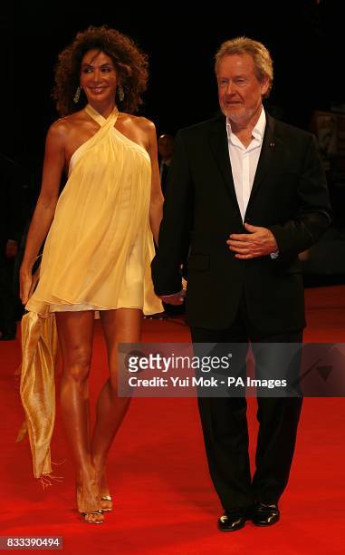 Director Ridley Scott and girlfriend Giannina Facio at the premiere for the film 'Blade Runner: The Final Cut', at the Venice Film Festival in Italy,...
