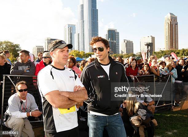 Men's Health VP and Publisher Jack Essig and Celebrity Chef Rocco DiSpirito at the Men's Health Chicago Urbanathlon 2008 on October 18, 2008 in...