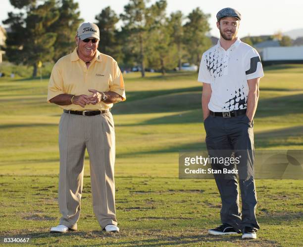 Teaching pro Butch Harmon and Justin Timberlake hosted a youth clinic after the third round of the Justin Timberlake Shriners Hospitals for Children...
