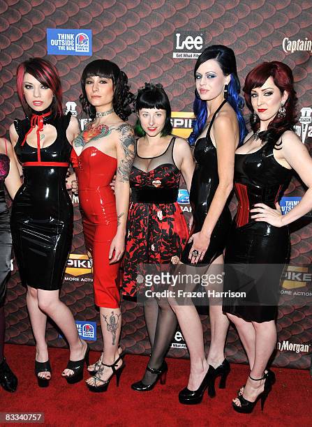 Suicide Girls arrive at Spike TV's 2008 Scream awards held at the Greek Theater on October 18, 2008 in Los Angeles, California.