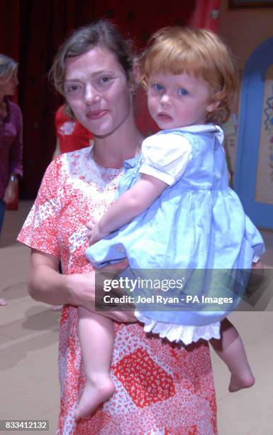 Camilla Rutherford and daughter Maud, age 2, attend Angelina Ballerina's Star Performance at the start of the 12 week regional tour across the UK, at...