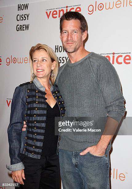 Actors Erin J. O'Brien and James Denton arrive at the premiere of the play "How Cissy Grew" at the El Portal Forum Theatre on October 18, 2008 in...