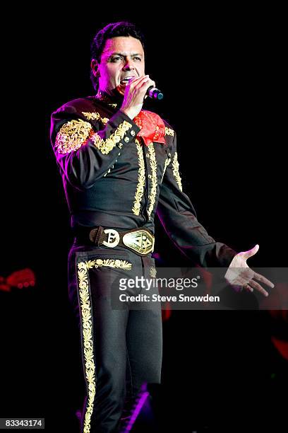 Latin Grammy Award Winner Pedro Fernandez performs At Route 66 Casino's Legends Theater on October 18, 2008 in Albuquerque, New Mexico.