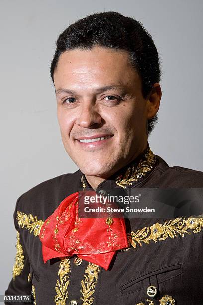 Latin Grammy Award Winner Pedro Fernandez Poses Backstage At Route 66 Casino's Legends Theater on October 18, 2008 in Albuquerque, New Mexico.