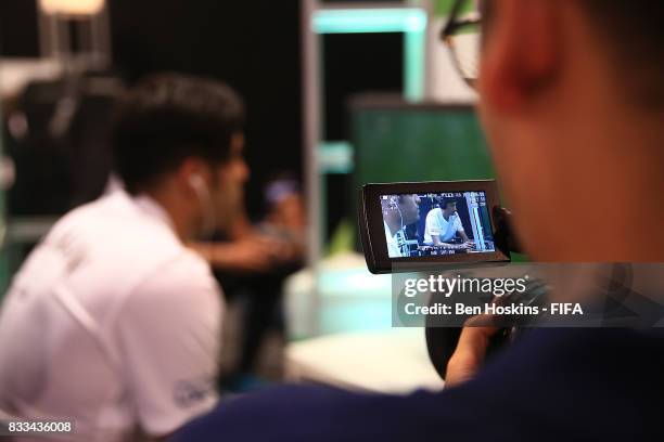 Cameraman films during day one of the FIFA Interactive World Cup 2017 on August 16, 2017 in London, England.