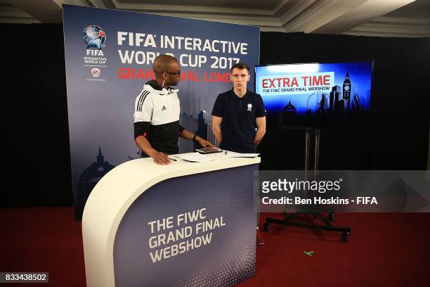 General view of the FIWC Extra Time Webshow during day one of the FIFA Interactive World Cup 2017 on August 16, 2017 in London, England.