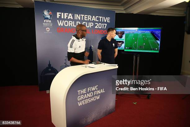 General view of the FIWC Extra Time Webshow during day one of the FIFA Interactive World Cup 2017 on August 16, 2017 in London, England.