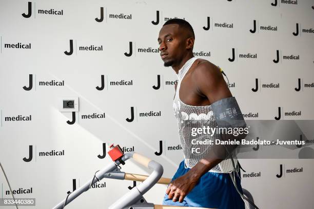 Juventus New Signing Blaise Matuidi attends medical tests on August 17, 2017 in Turin, Italy.