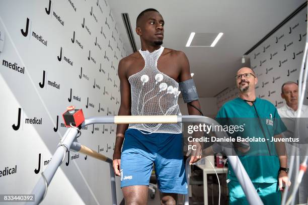 Juventus New Signing Blaise Matuidi attends medical tests on August 17, 2017 in Turin, Italy.