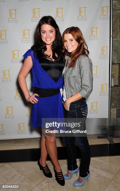 Actress Ashley Newbrough Hosts JET Nightclub's Weekend Party inside The Mirage Hotel and Casino on October 18, 2008 in Las Vegas, Nevada.