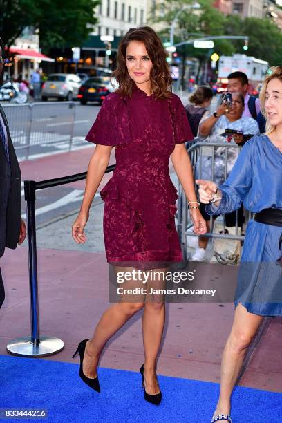Katie Holmes arrives to 'The Tick' Blue Carpet Premiere at Village East Cinema on August 16, 2017 in New York City.