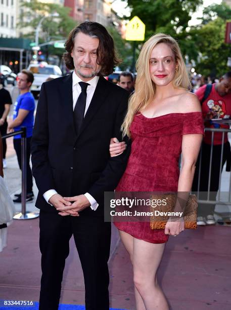 Ben Edlund and guest arrive to 'The Tick' Blue Carpet Premiere at Village East Cinema on August 16, 2017 in New York City.