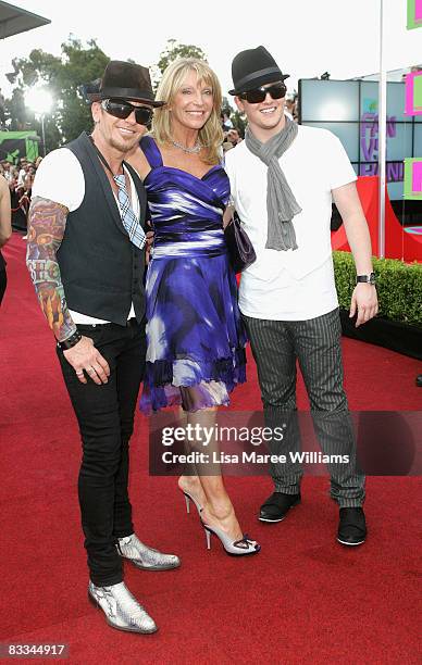 Judges from the TV Show 'So You think You Can Dance ' Jason Coleman, Bonnie Lythgoe and Matt Lee arrive at the 2008 ARIA Awards at Acer Arena, Sydney...