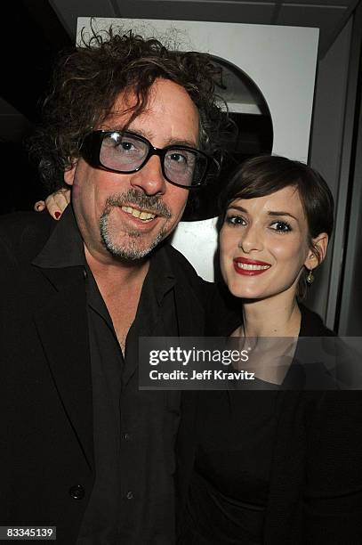 Director Tim Burton and actress Winona Ryder attends SPIKE TV's "Scream 2008" Awards held at the Greek Theatre on October 18, 2008 in Los Angeles,...