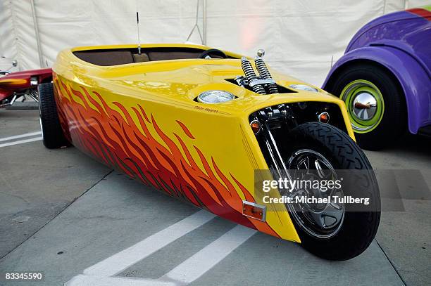 Custom car on display at the benefit grand opening of celebrity vehicle customization shop Galpin Auto Sports on October 18, 2008 in Van Nuys,...