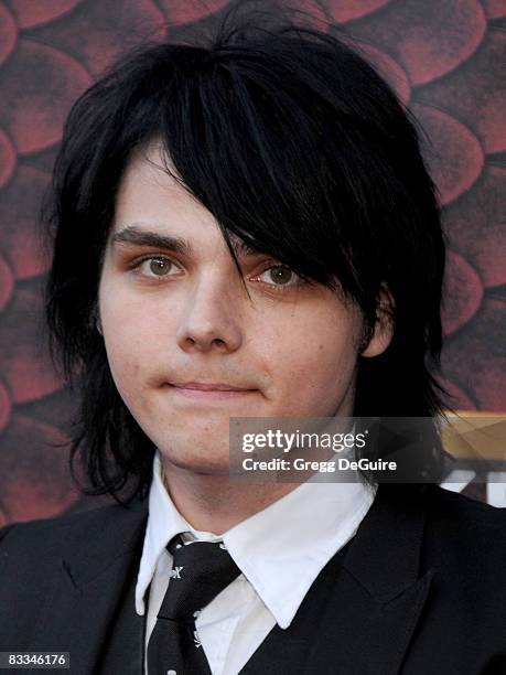 Musician Gerard Way of My Chemical Romance arrives at the Spike TV's "Scream 2008" Awards at The Greek Theater on October 18, 2008 in Los Angeles,...