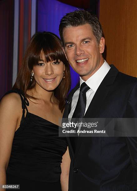 Presenter Markus Lanz and his new girlfriend Angela Gessmann attend the Echo Klassik award ceremony on October 19, 2008 in Munich, Germany.