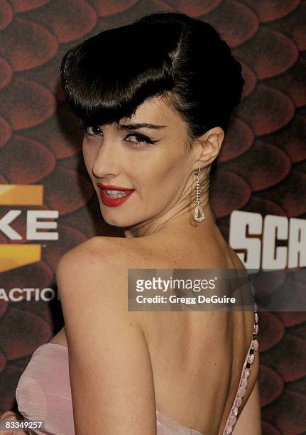 Actress Paz Vega arrives at the Spike TV's "Scream 2008" Awards at The Greek Theater on October 18, 2008 in Los Angeles, California.