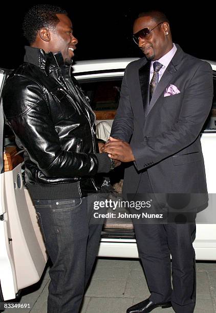 Derek Luke and Devyne Stephens attend Steve Rifkin's BET Hip Hop Awards after party at Dreamland on October 18, 2008 in Atlanta.