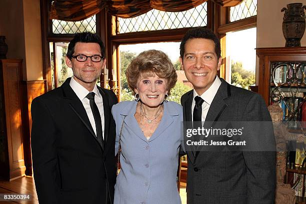 Shirley Livingston attends the wedding of Michael Feinstein and Terrence Flannery held at a private residence on October 17, 2008 in Los Angeles,...