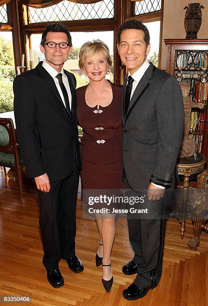 Florence Henderson attends the wedding of Michael Feinstein and Terrence Flannery held at a private residence on October 17, 2008 in Los Angeles,...
