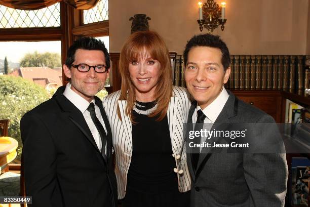 Stefanie Powers attends the wedding of Michael Feinstein and Terrence Flannery held at a private residence on October 17, 2008 in Los Angeles,...