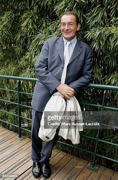 Jean-Pierre Pernault arriving at the VIP village during 2008 French Tennis Open at Roland Garros stadium on May 29, 2008 in Paris, France.