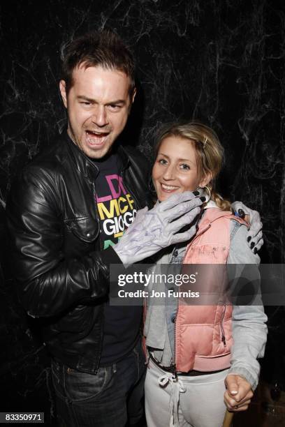 Danny Dyer and daughter Dani Dyer attend Fright Nights at Thorpe Park on October 16, 2008 in Chertsey, England.