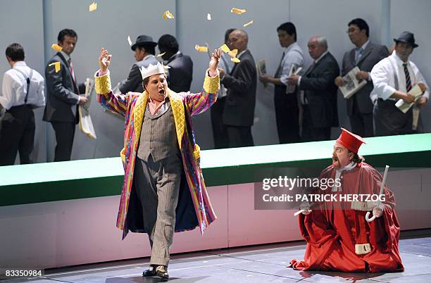 Vif succès à l'Opéra du Rhin du "Bal masqué" de Verdi ". Photo datant du 14 octobre 2008 prise lors de la répétition générale de "Un ballo in...