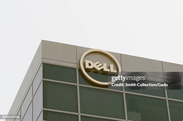 Close-up of signage at the regional headquarters of Dell Computers in the Silicon Valley town of Santa Clara, California, July 25, 2017. .