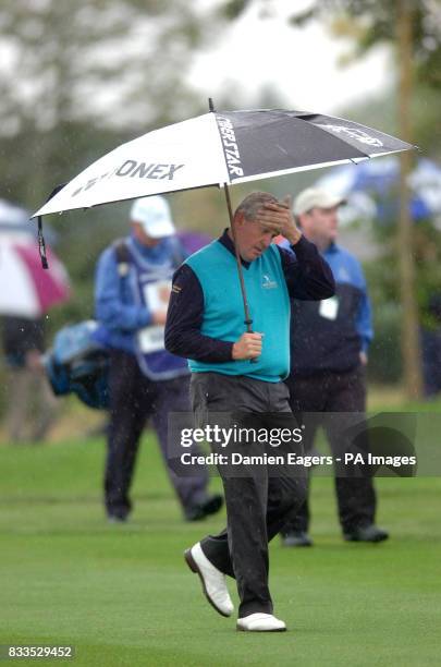 Great Britain and Ireland's Colin Montgomerie on the 12th fairway during day three of the Seve Trophy at The Heritage Golf & Spa Resort, Killenard,...