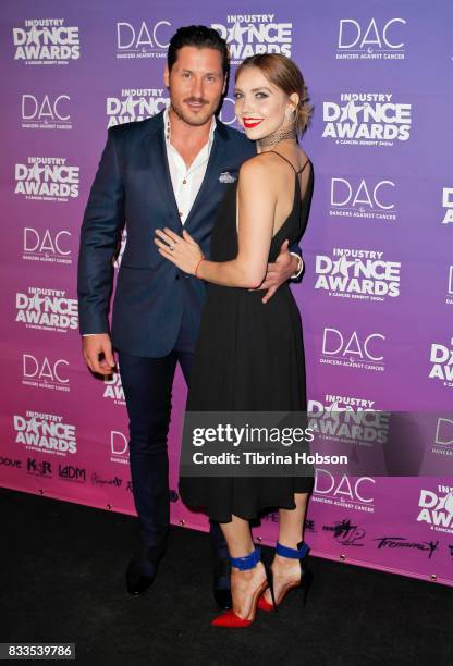 Val Chmerkovskiy and Jenna Johnson attend the 2017 Industry Dance Awards and Cancer Benefit Show at Avalon on August 16, 2017 in Hollywood,...