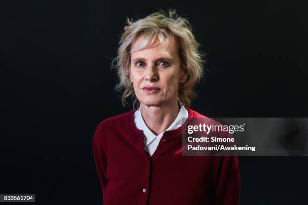 Siri Hustvedt attends a photocall during the Edinburgh International Book Festival on August 17, 2017 in Edinburgh, Scotland.