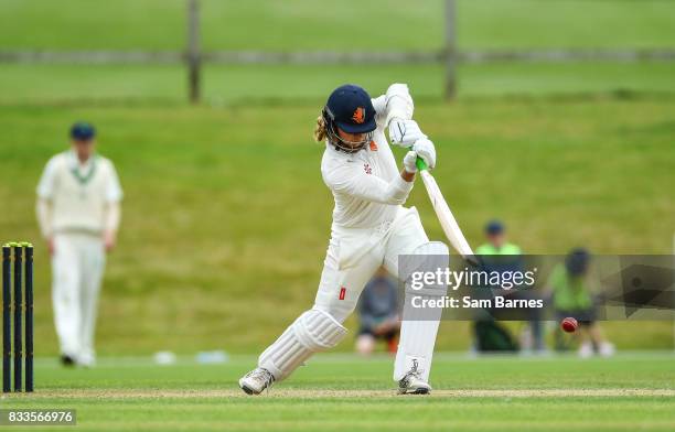 Dublin , Ireland - 17 August 2017; Max O'Dowd of Netherlands during the ICC Intercontinental Cup match between Ireland and Netherlands at Malahide in...