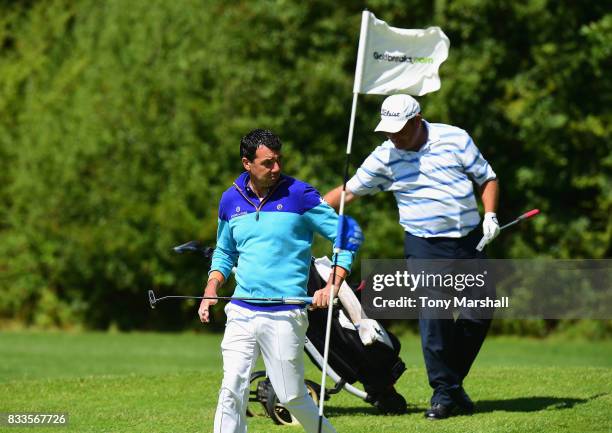 Richard O'Hanlon of St Kew Golf Club and Michael Watson of Wessex Golf Centre on the 17th green during the Golfbreaks.com PGA Fourball Championship -...