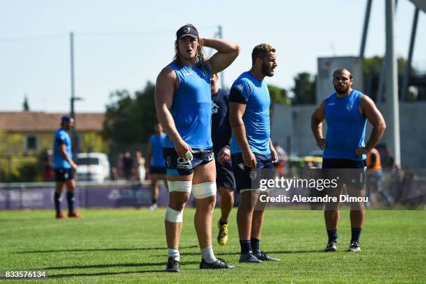 Jacques Du Plessis of Montpellier during training session of Montpellier at on August 17, 2017 in Montpellier, France.