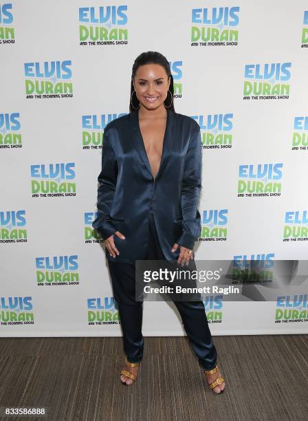 Recording artist Demi Lovato poses for a picture during the "The Elvis Duran Z100 Morning Show" at Z100 Studio on August 17, 2017 in New York City.