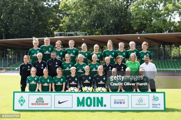 Team of SV Werder Bremen Back: Lina Hausicke, Katharina Schiechtl, Stephanie Goddard, Giovanna Hoffmann, Meggie Schroeder, Jessica Golebiewski,...