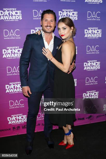 Professional Dancers Val Chmerkovskiy and Jenna Johnson attend the 2017 Industry Dance Awards and Cancer Benefit show at Avalon on August 16, 2017 in...