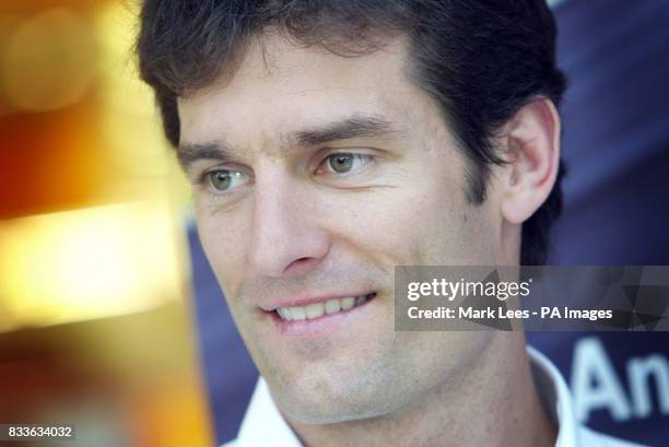 Williams F1 driver Mark Webber at the launch of Philips Edition Smartouch XL electric razor at Bluewater shopping centre.