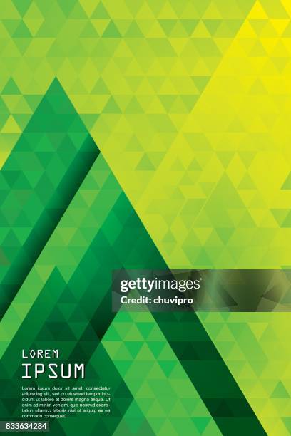 vertical abstract triangles geometric background - pine forest - vertical forest stock illustrations