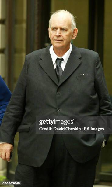 Former Bay City Rollers manager Tam Paton leaves Edinburgh Sheriff Court after being cleared of drugs charges against him. PRESSS ASSOCIATION Photo....