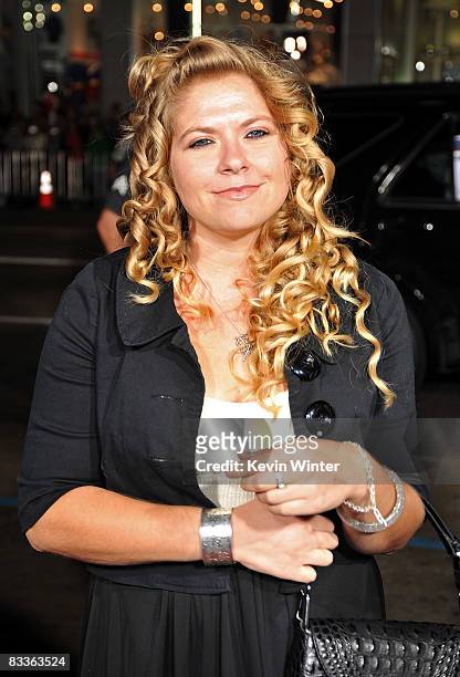 Actress Amber Frakes arrives at the "Zack and Miri Make a Porno" premiere held at Grauman's Chinese Theater on October 20, 2008 in Los Angeles,...