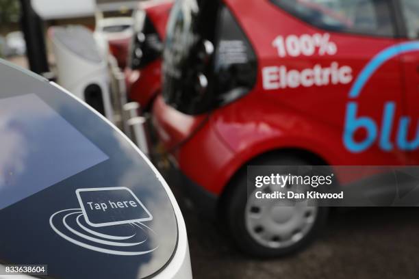 Charging plug connects an electric vehicle to a charging station on August 17, 2017 in London, England. A study commissioned by power generation...