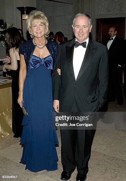 Christine Schwarzman and Chairman and CEO of Blackstone Group Stephen Schwarzman attend The Frick Collection Autumn dinner at The Frick Collection on...