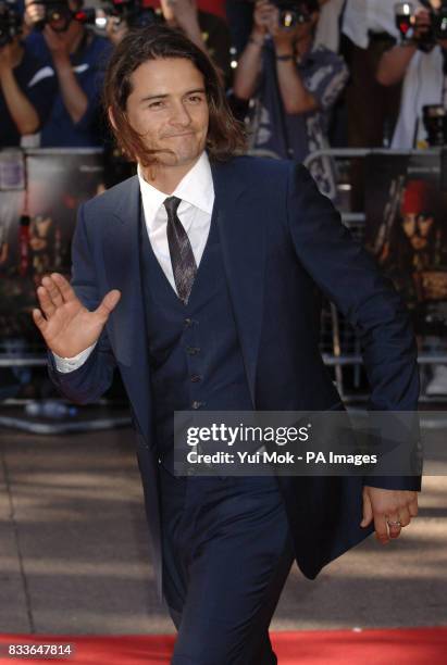 Orlando Bloom arrives for the European Premiere of Pirates of the Caribbean: Dead Mans Chest, at the Odeon Cinema in Leicester Square, central London.